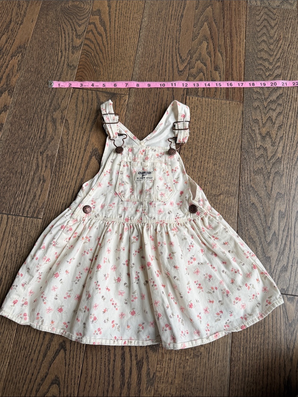 OshKosh B'gosh Cream Dress with Pink Floral Print